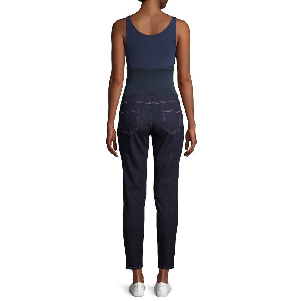 NWT Time and Tru Maternity Jeans Dark Wash Skinny 5 Pocket Size L - Picture 2 of 14